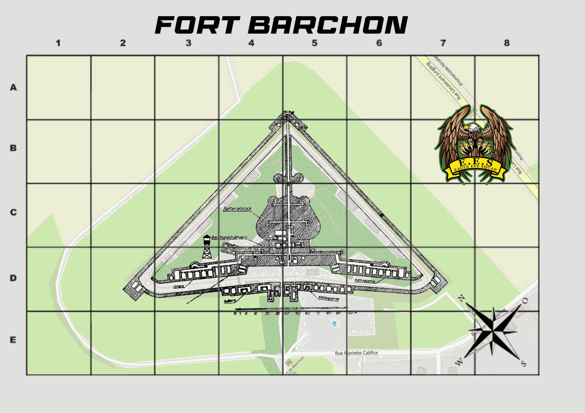 Field map of Fort Barchon