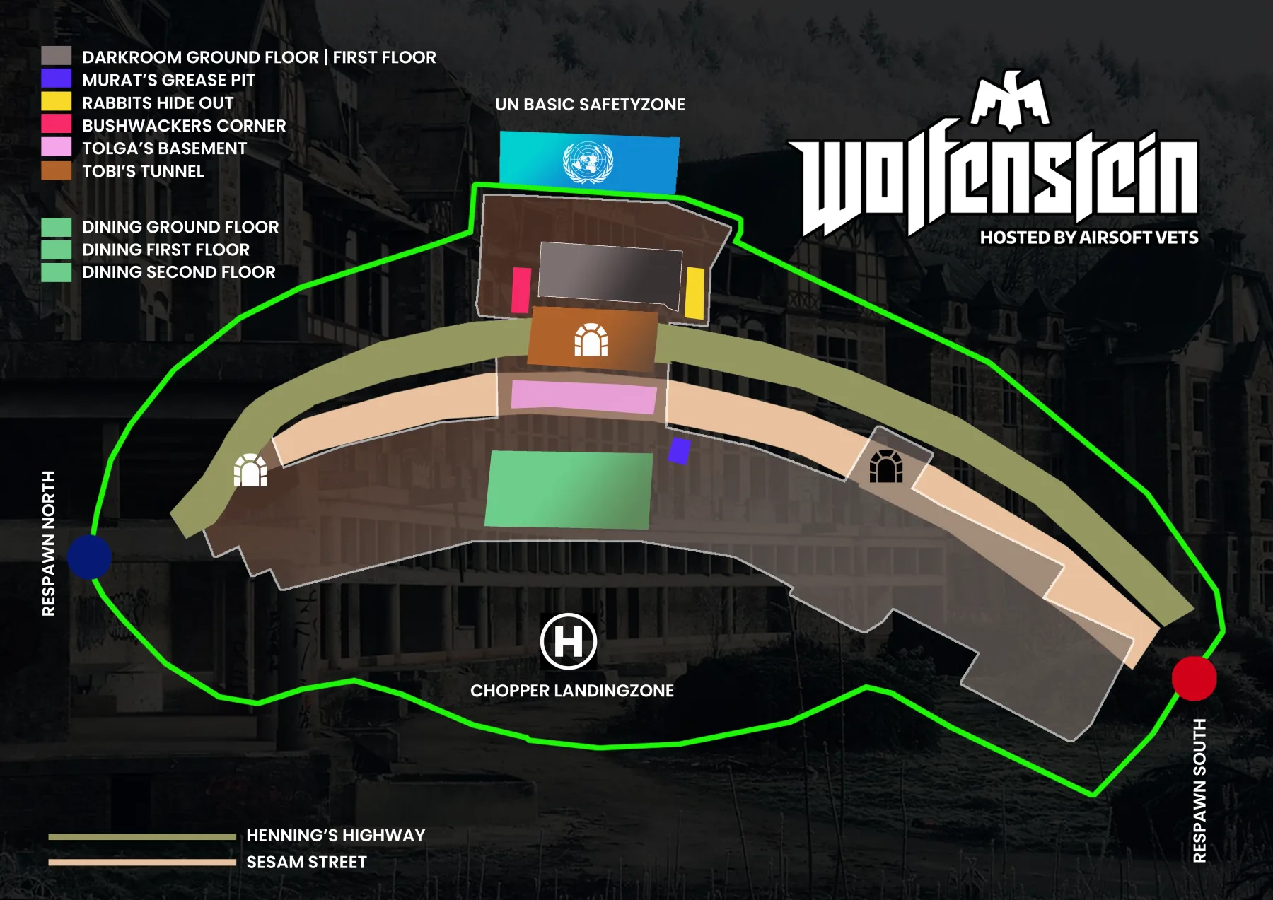 Veldkaart van Wolfenstein