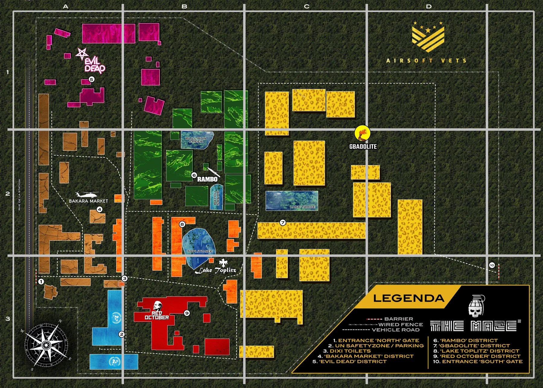 Veldkaart van The Maze II